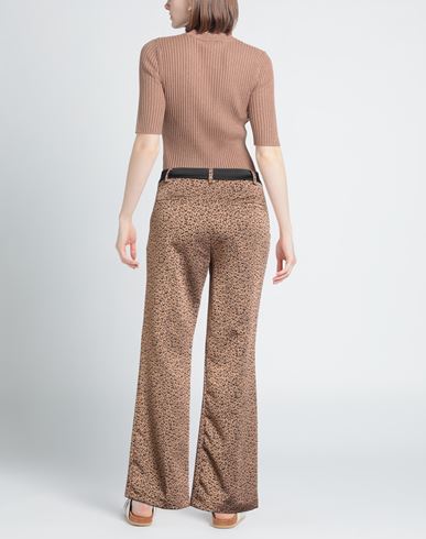 B. yu Woman Pants Camel Size M Polyester, Elastane