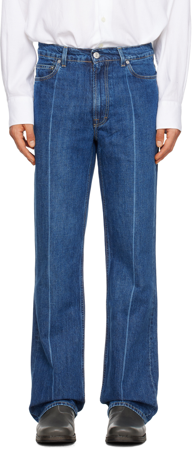 Blue 70s cut denim jeans