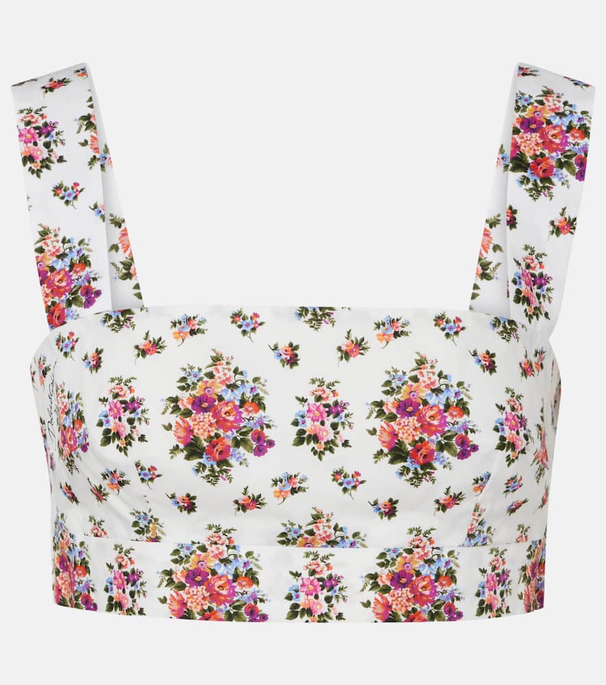 Floral cotton crop top