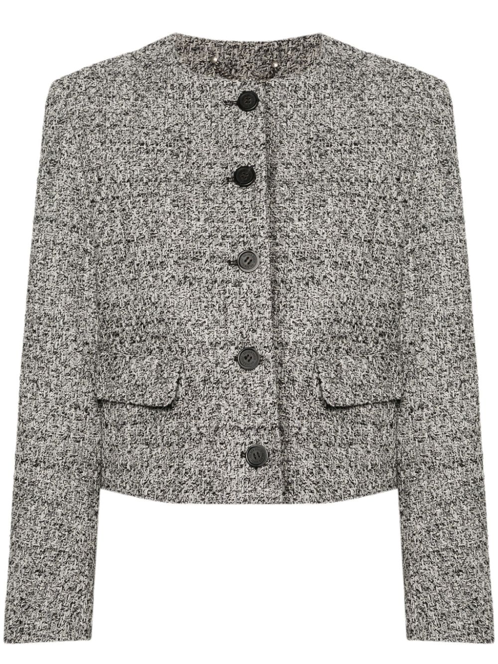 Journey Jacket In Gray Boucle