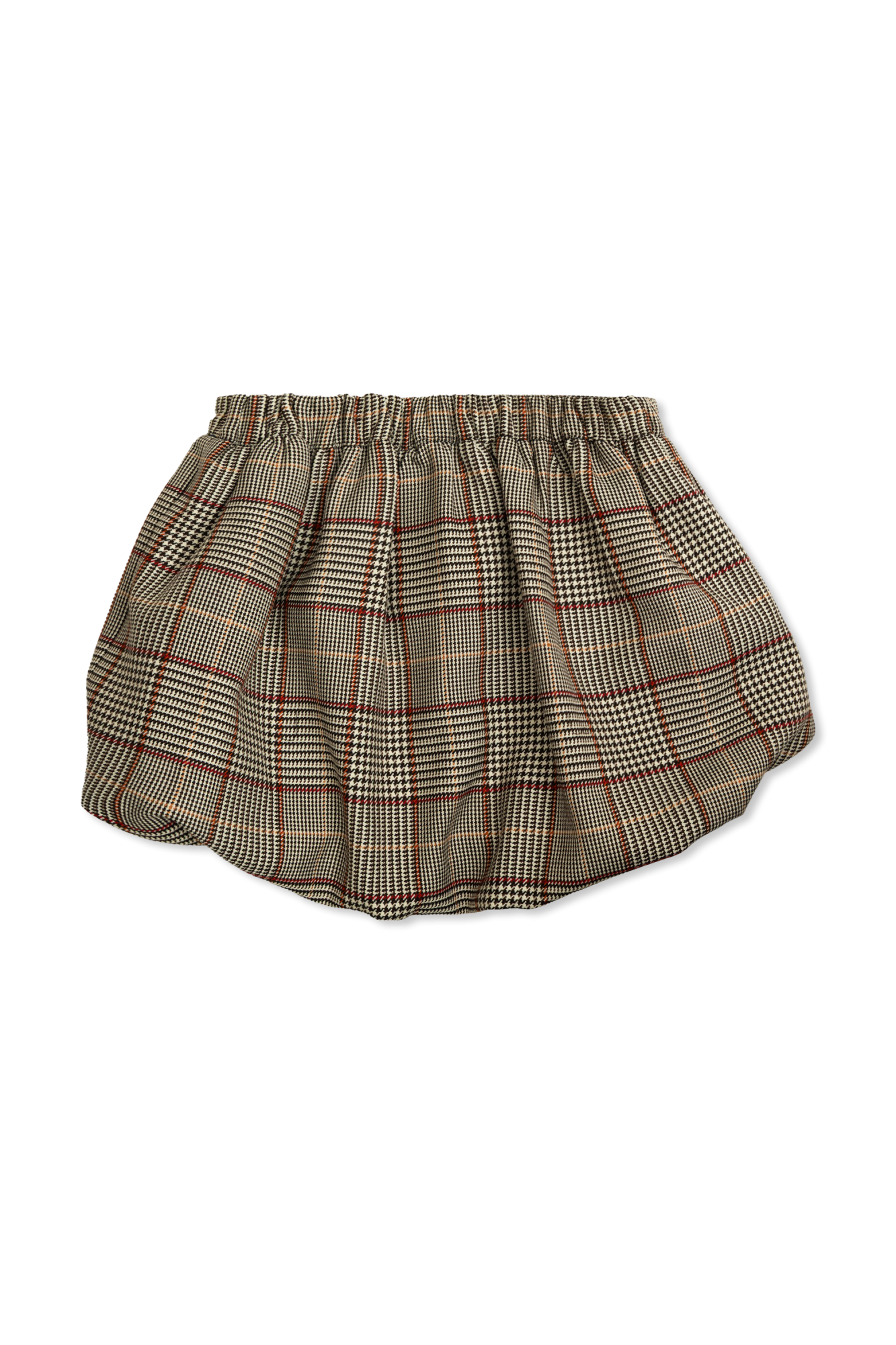Plaid Pattern Skirt, Unisex, Brown