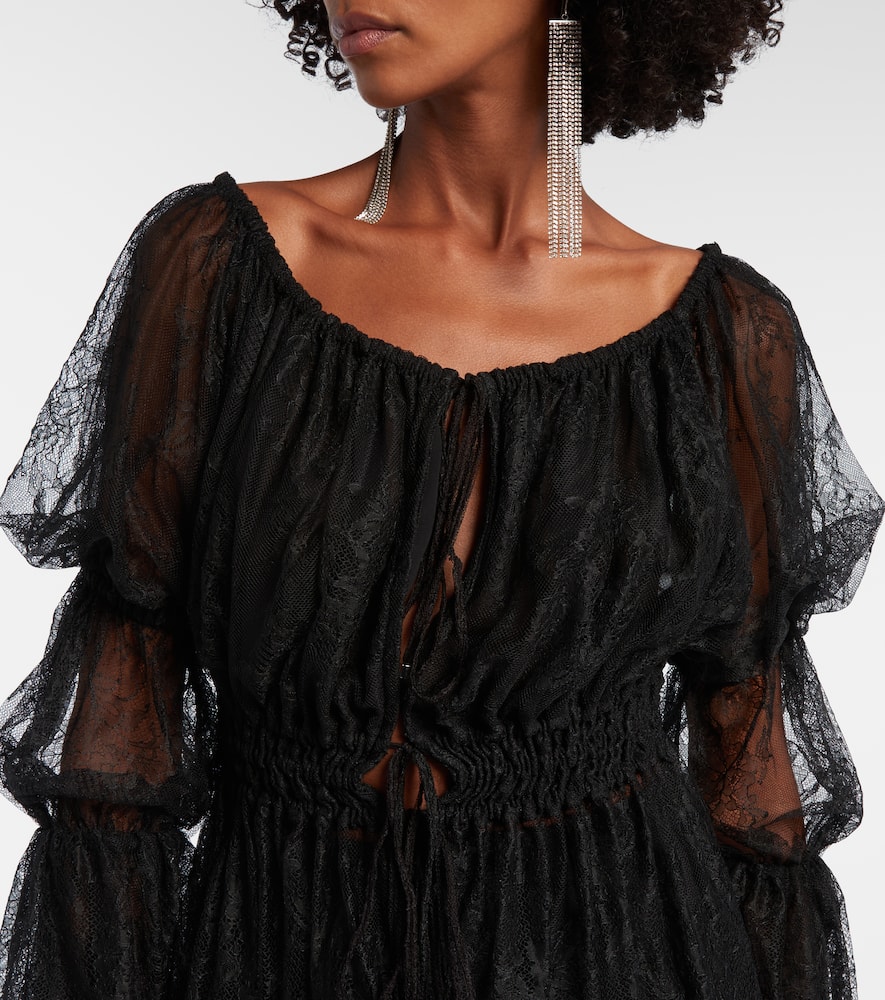 Floral Chantilly lace top