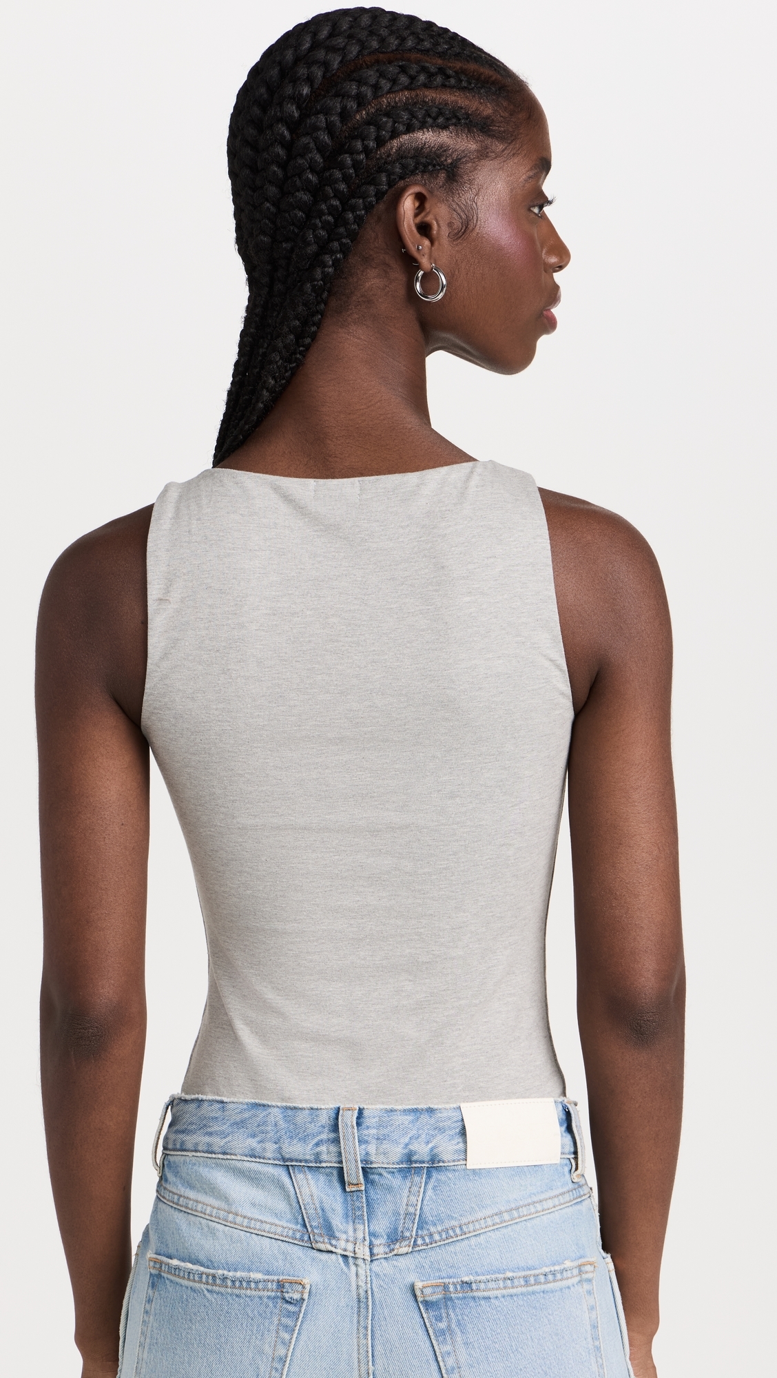 Ambitionist 여성 High Neck Tank Bodysuit Grey