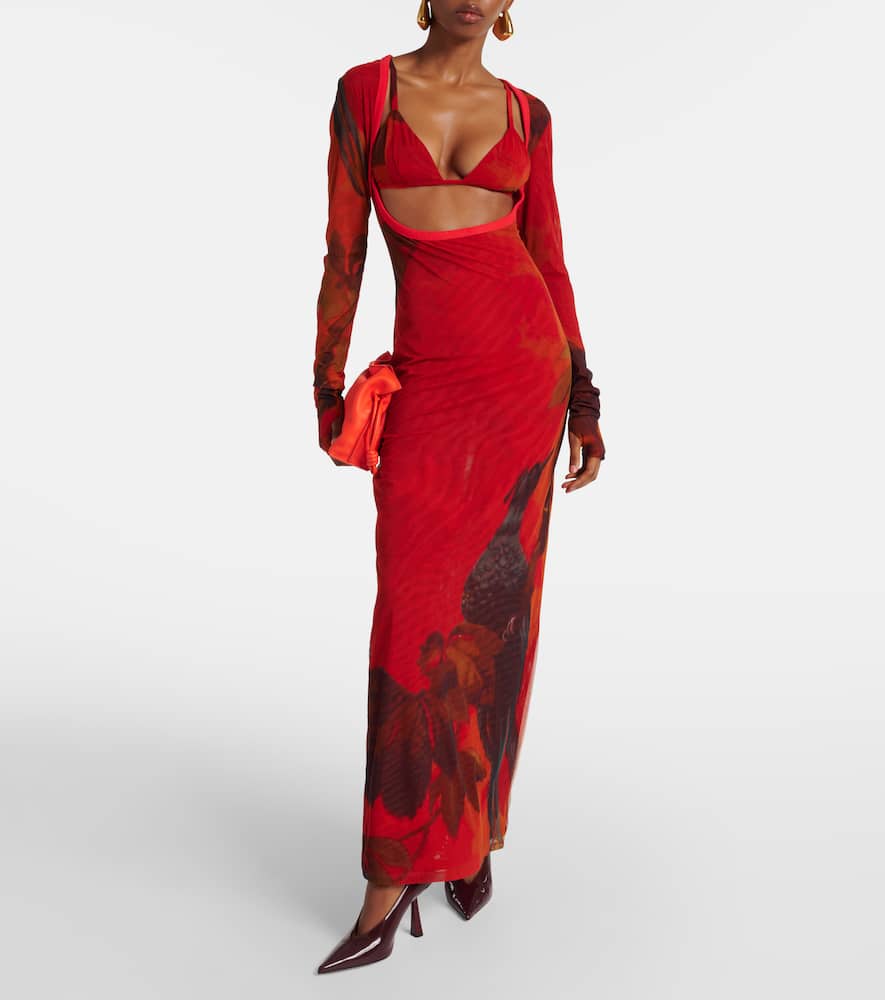 Libertine printed cutout maxi dress