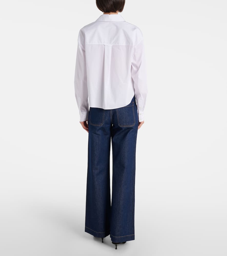 Khai cotton-blend poplin shirt