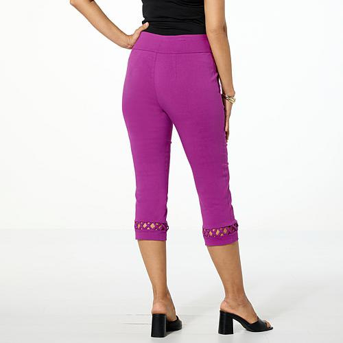 Millennium Crop Pant with X-Strap Detail - Purple