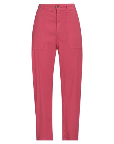 Cigala's Woman Pants Magenta Size 27 Linen, Cotton, Elastane