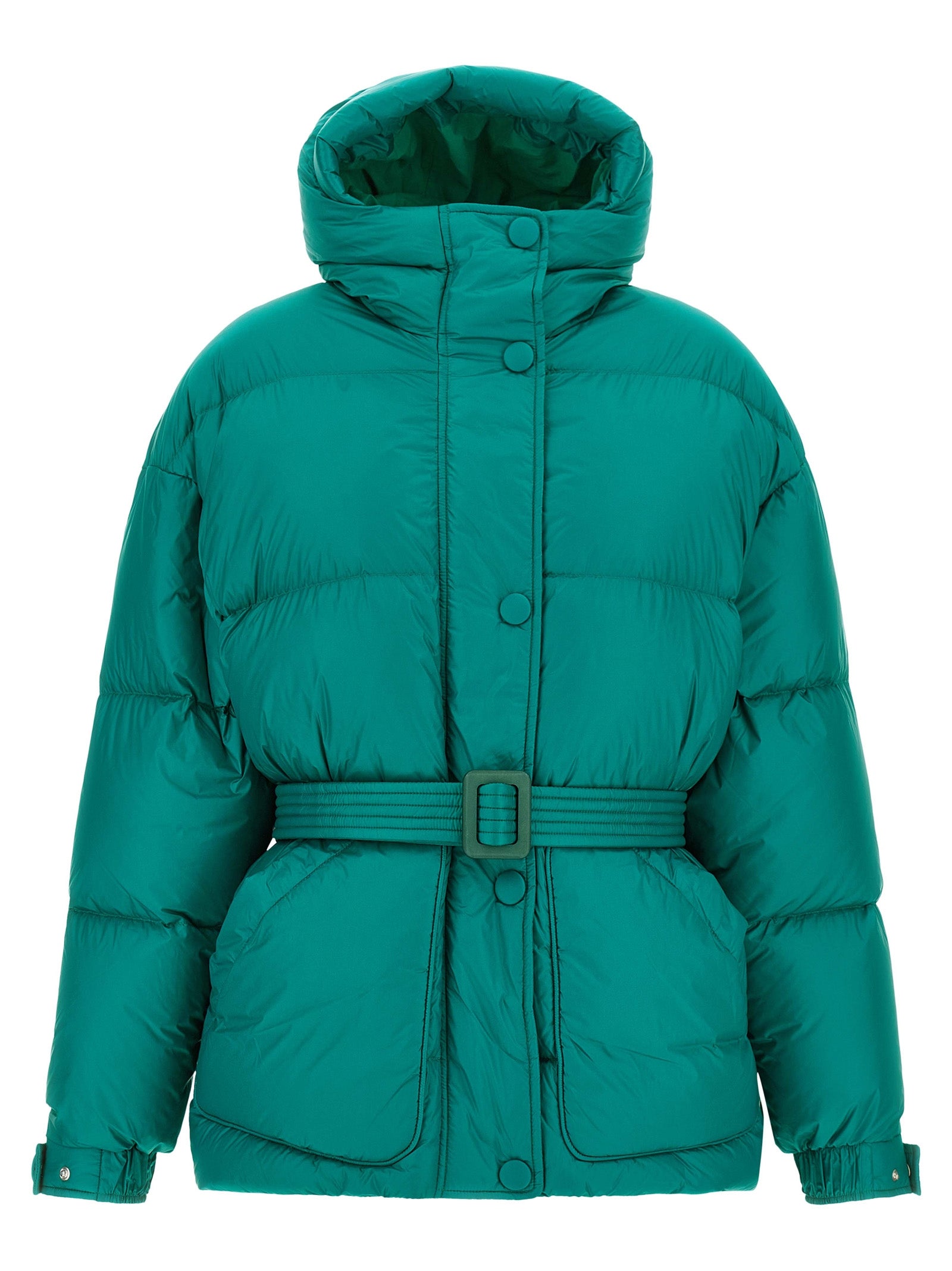 Quilted Nylon Down Jacket — Green