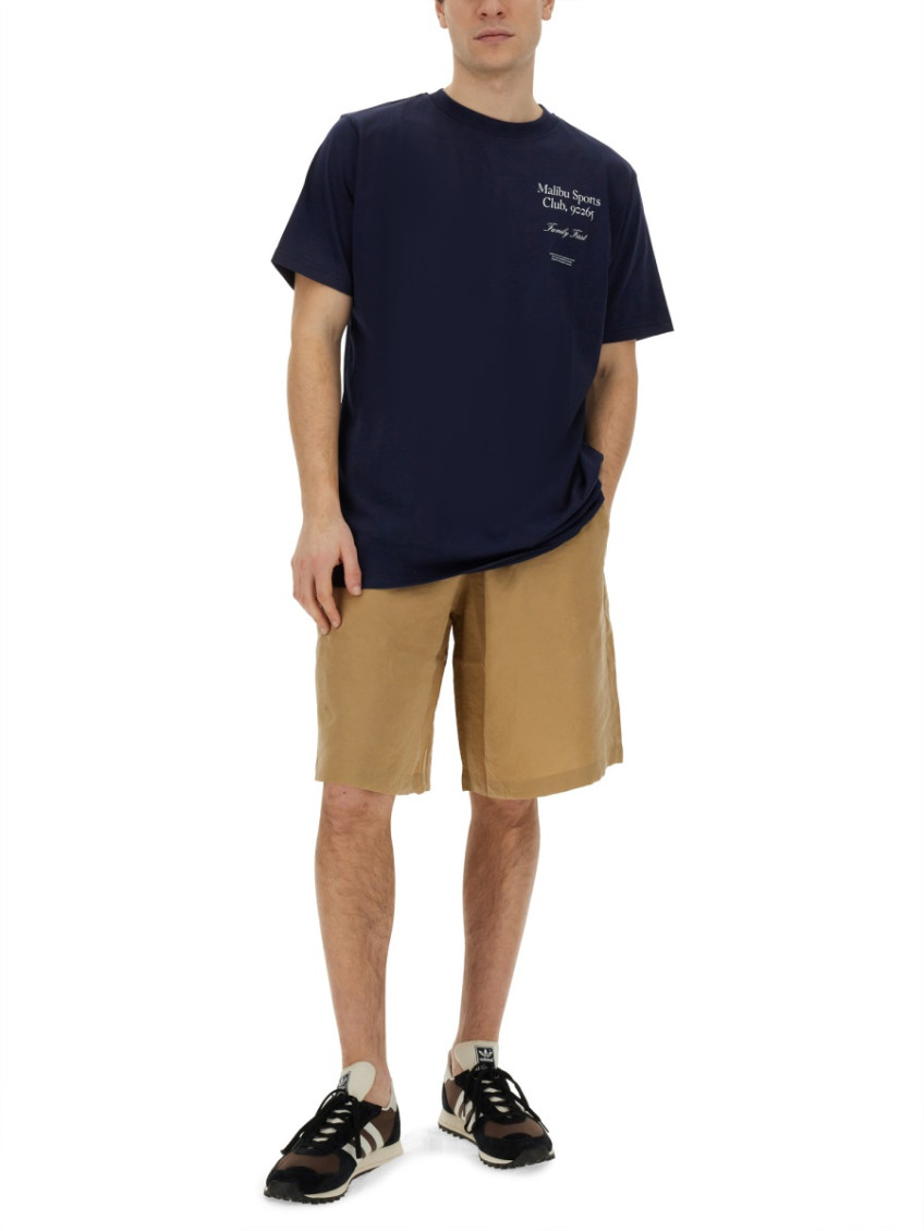 Beige Logo Shorts
