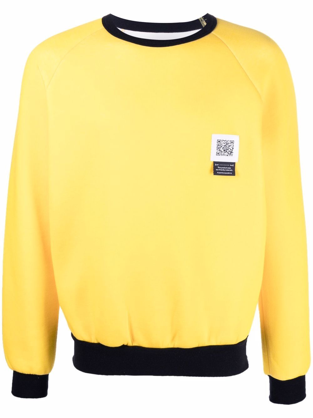 Side-zips cotton-blend sweatshirt - Black