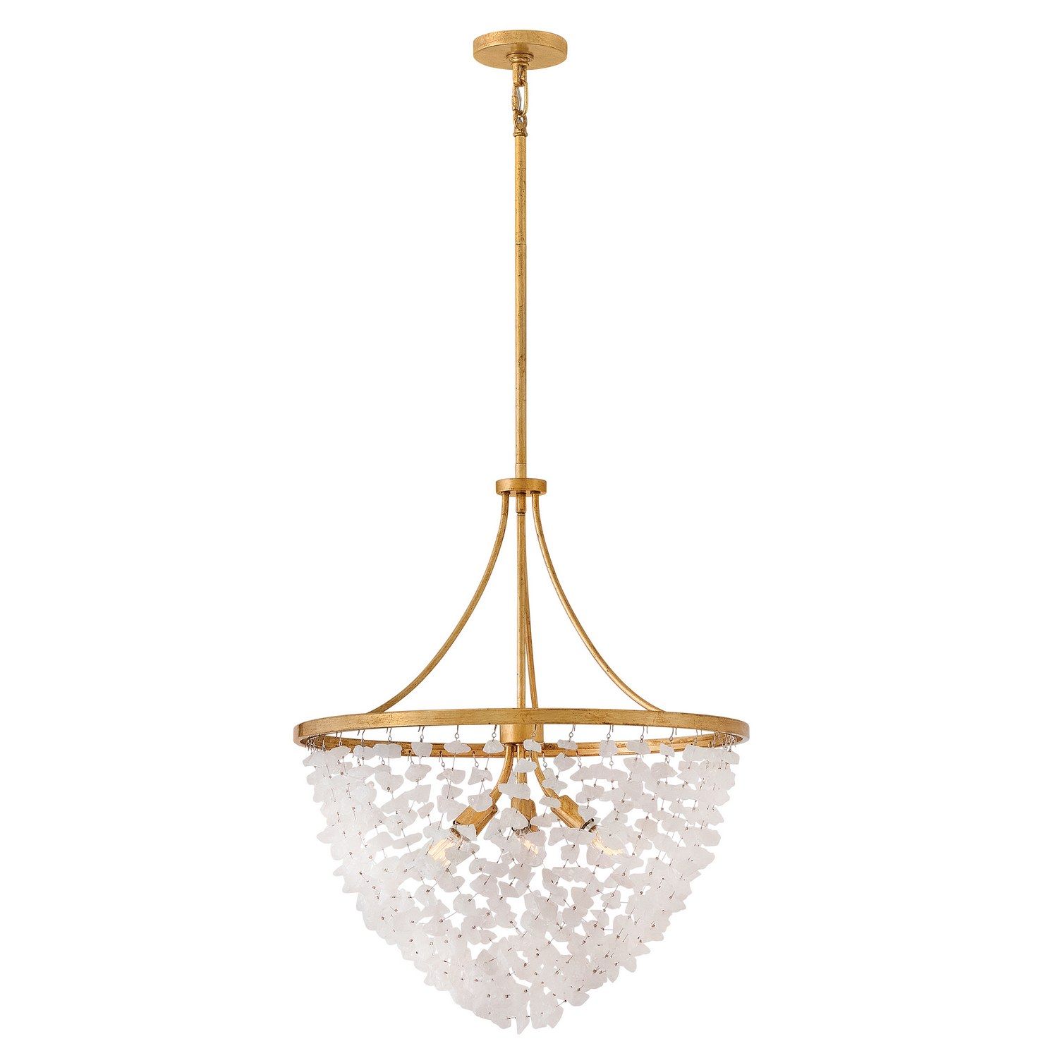 Distressed Brass LED Chandelier from the Myra Collection