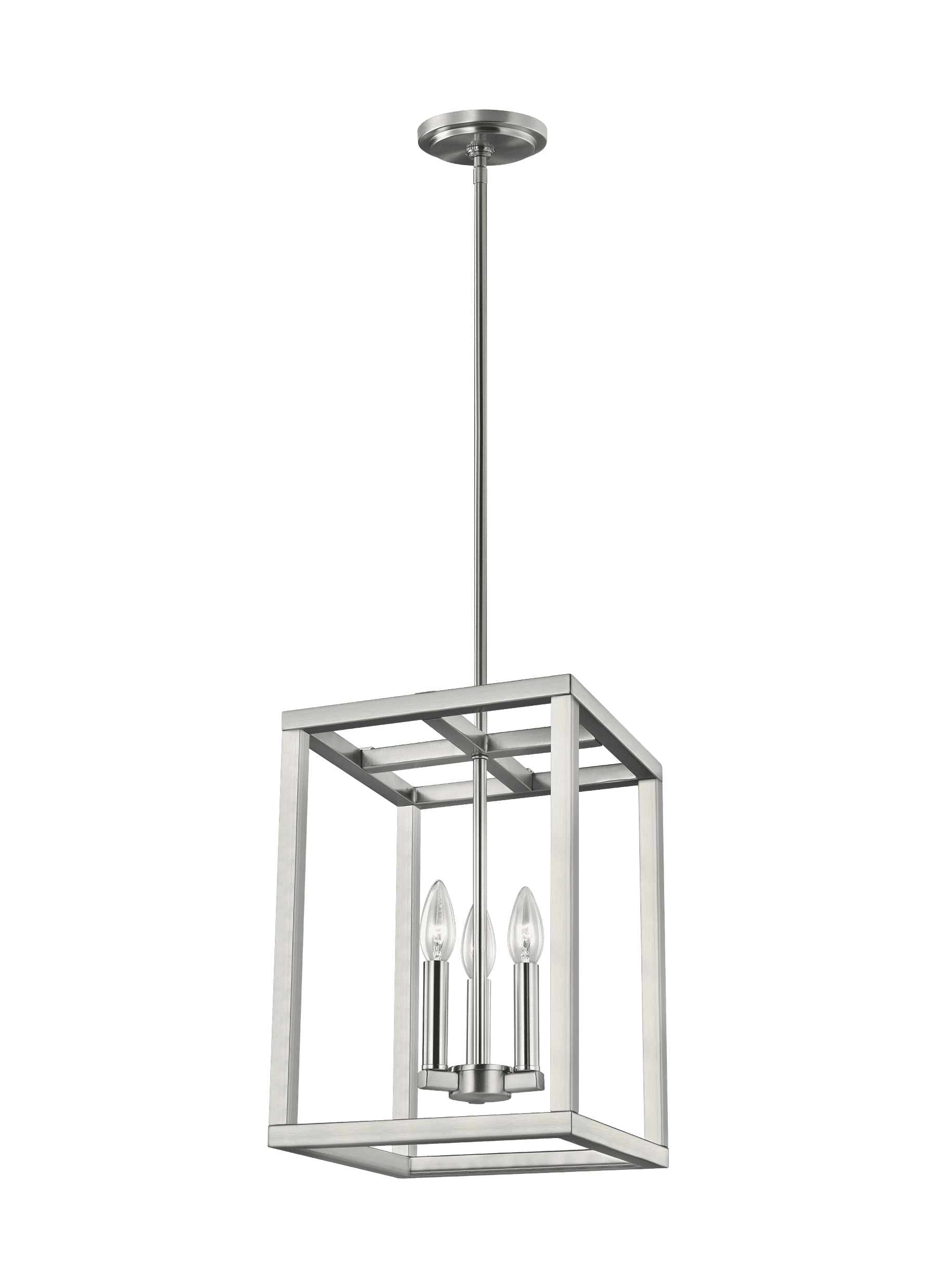 Moffet Street 3-Light LED Foyer Light in Brushed Nicke