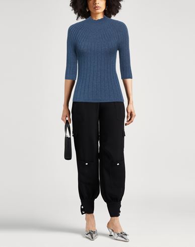 Caractère Woman Turtleneck Slate blue Size XL Viscose, Polyester, Polyamide