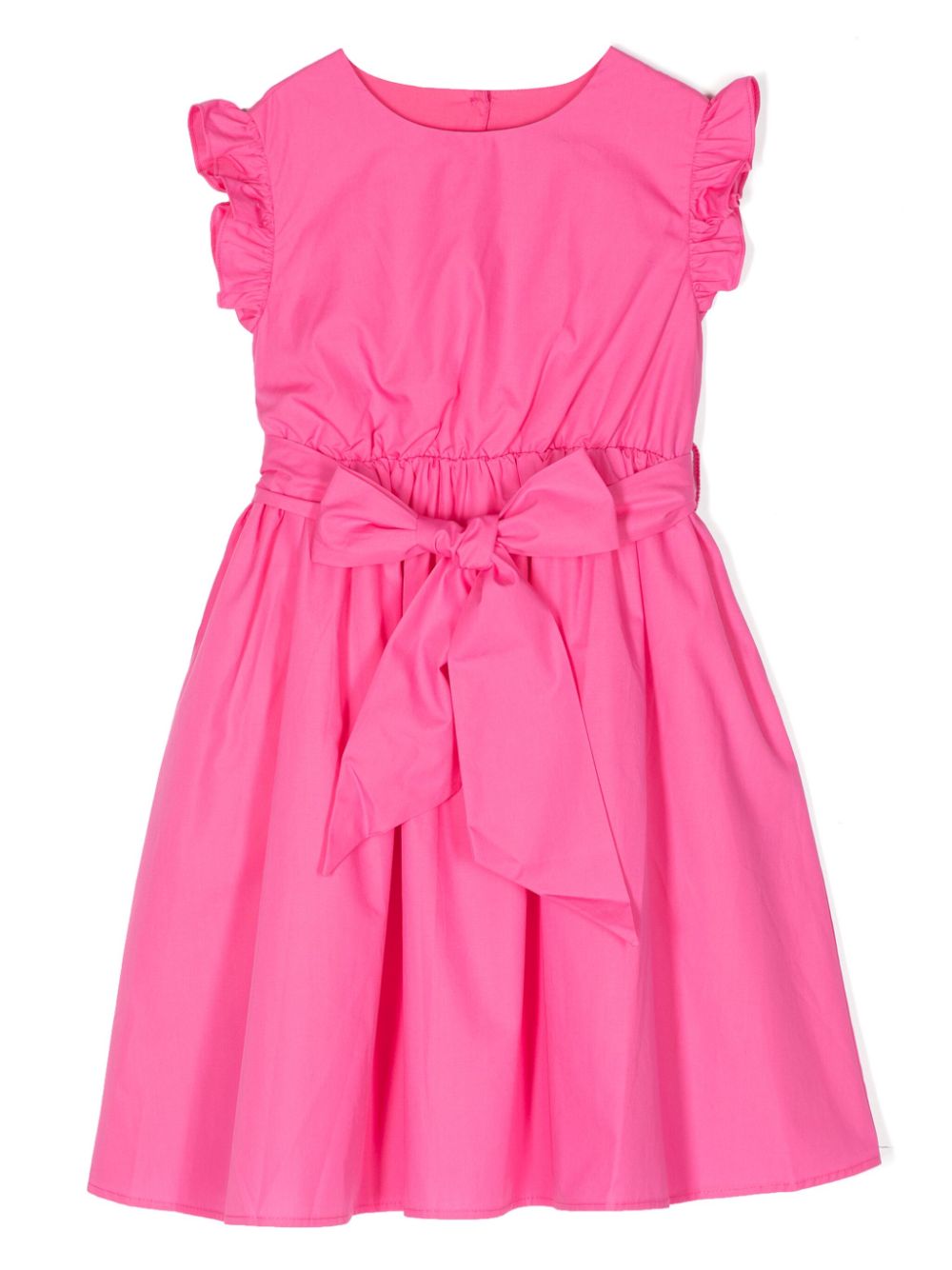 Kenzie bow-detail cotton-poplin dress - Pink