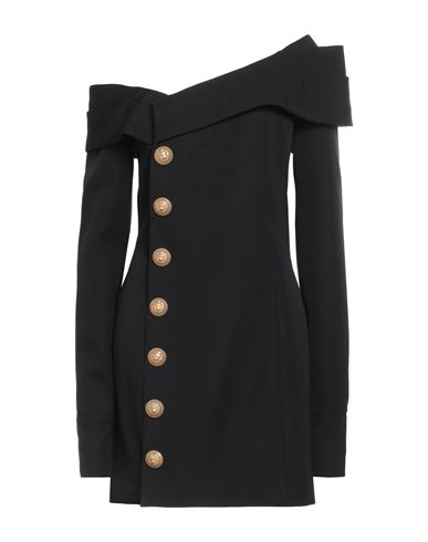 Woman Mini dress Black Size 10 Virgin Wool