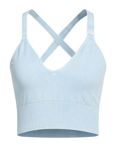 Woman Top Sky blue Size M/L Nylon, Elastane
