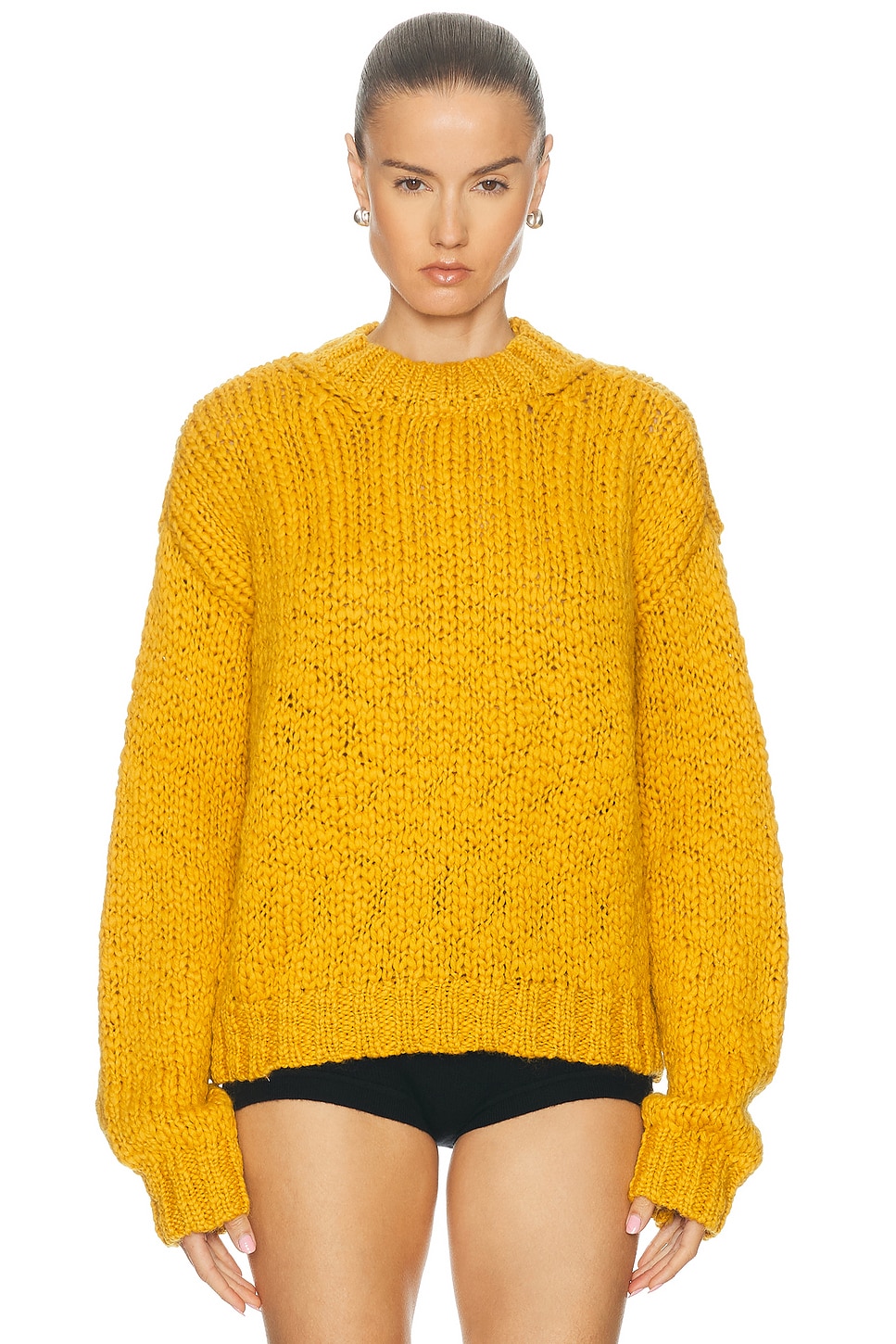 Amiya Nuvola Scarf And Sweater in Mustard