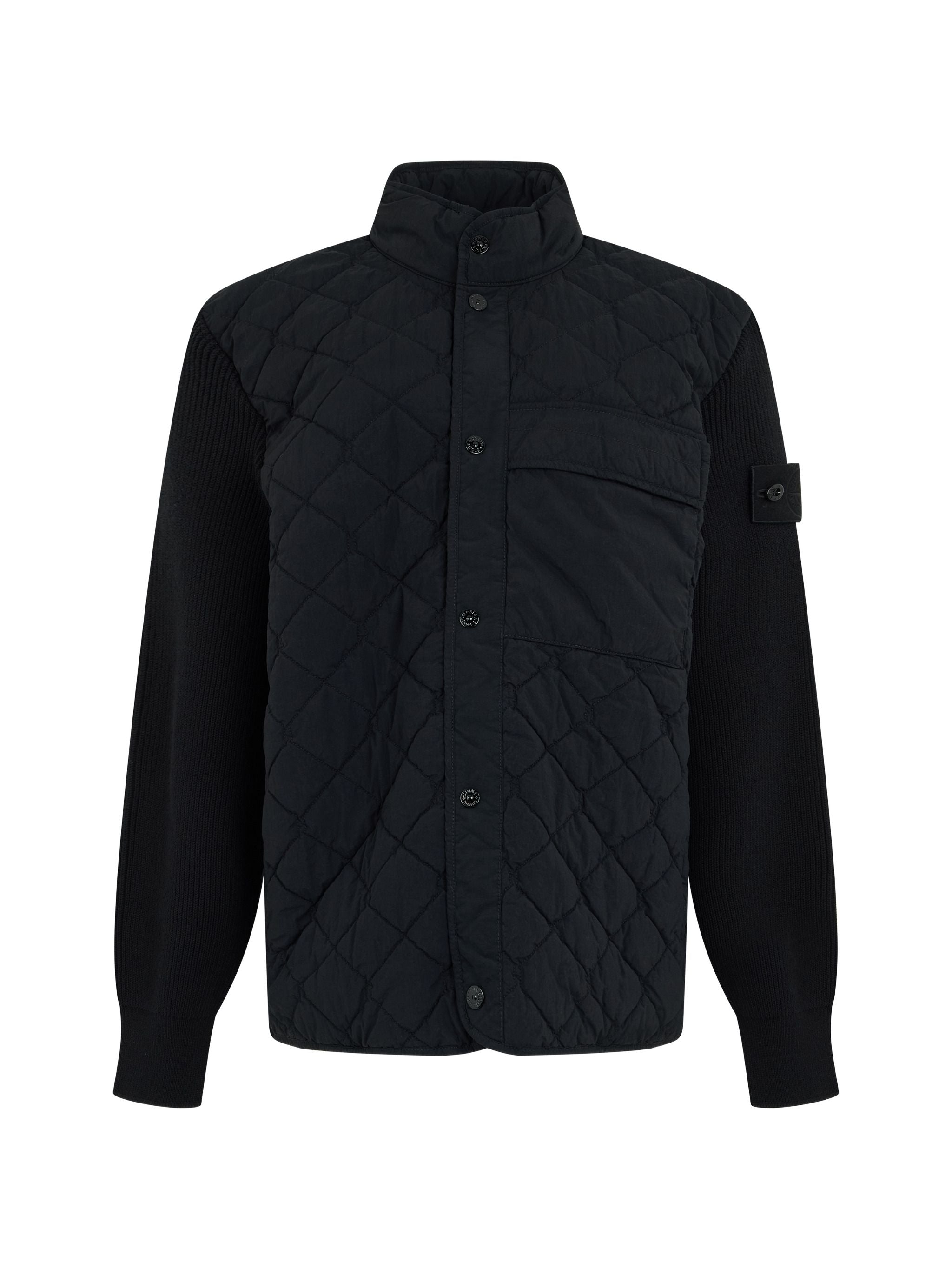 Men Quilted Panelled Jacket