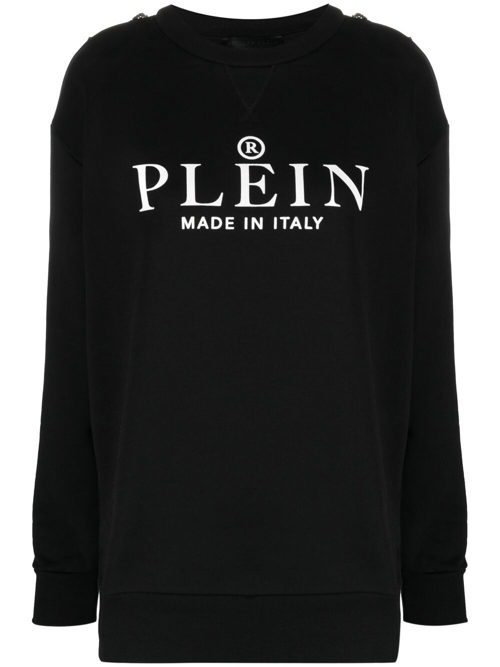 Logo-print cotton sweatshirt - Black