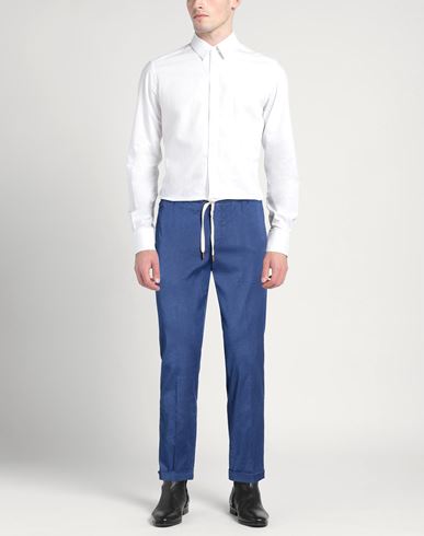 Man Pants Blue Size 34 Lyocell, Cotton, Elastane