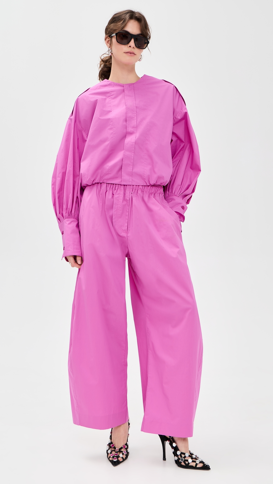 Diana Poplin Blouse Fuxia