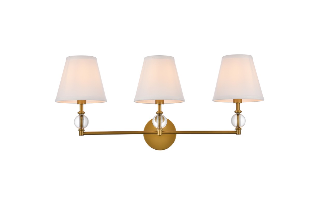 Brass Three Light Bath from the Bethany Collection