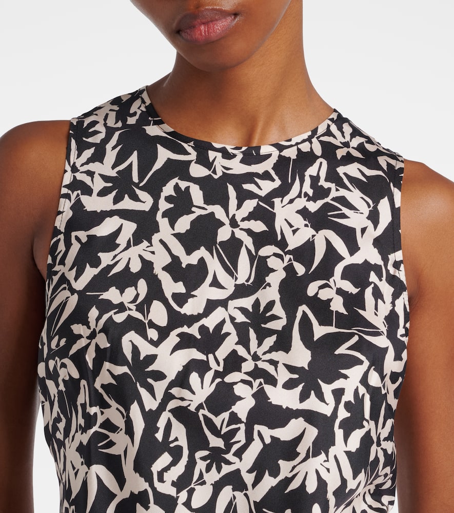 Valencia printed silk twill maxi dress