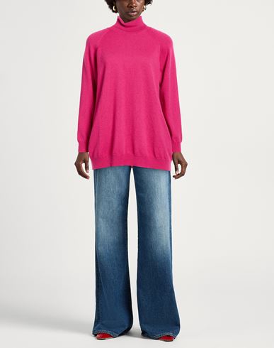Woman Turtleneck Magenta Size XL Cashmere