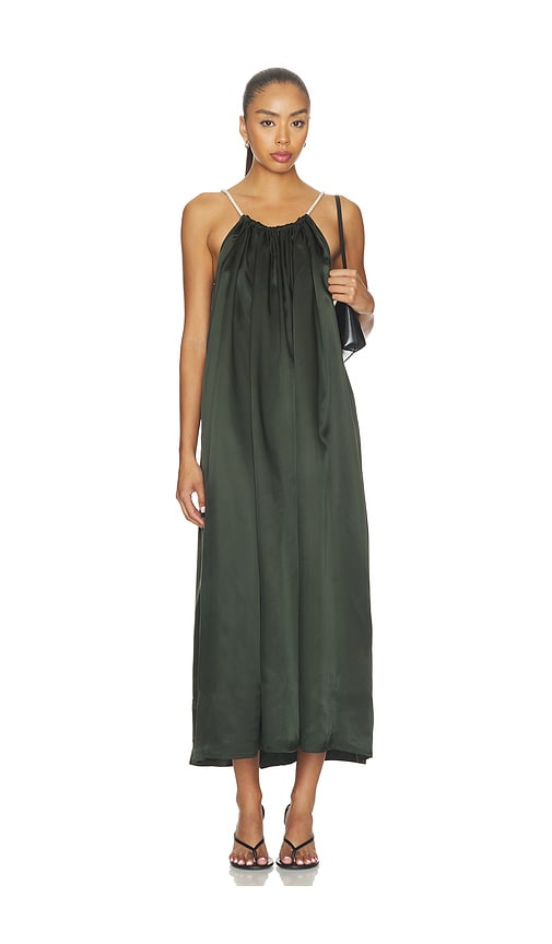 Bondi Born Como Tie-neck Maxi Dress in Forest. 0 also , 2