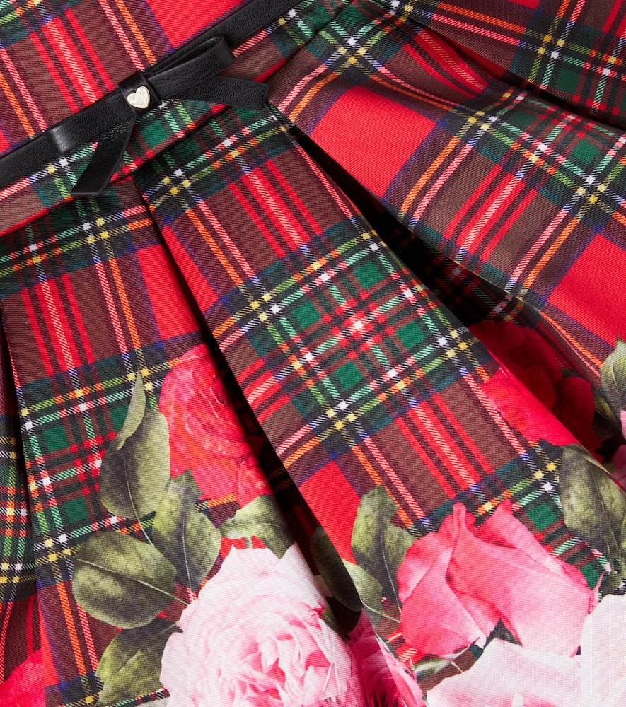 Floral tartan dress