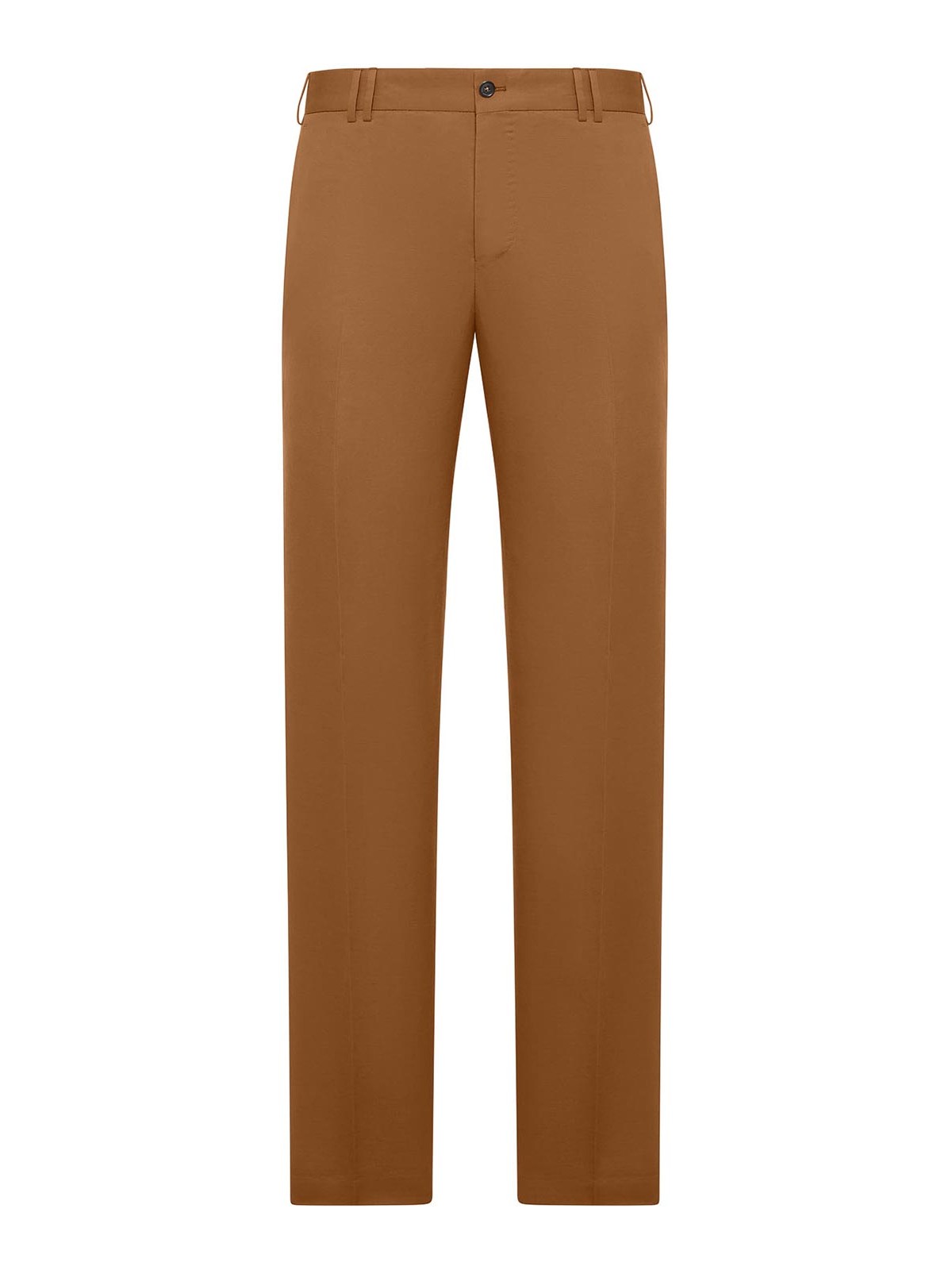 Tailored Trousers In Linen And Cotton Blend