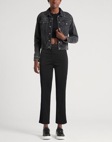 Woman Pants Black Size 30 Cotton, Elastane