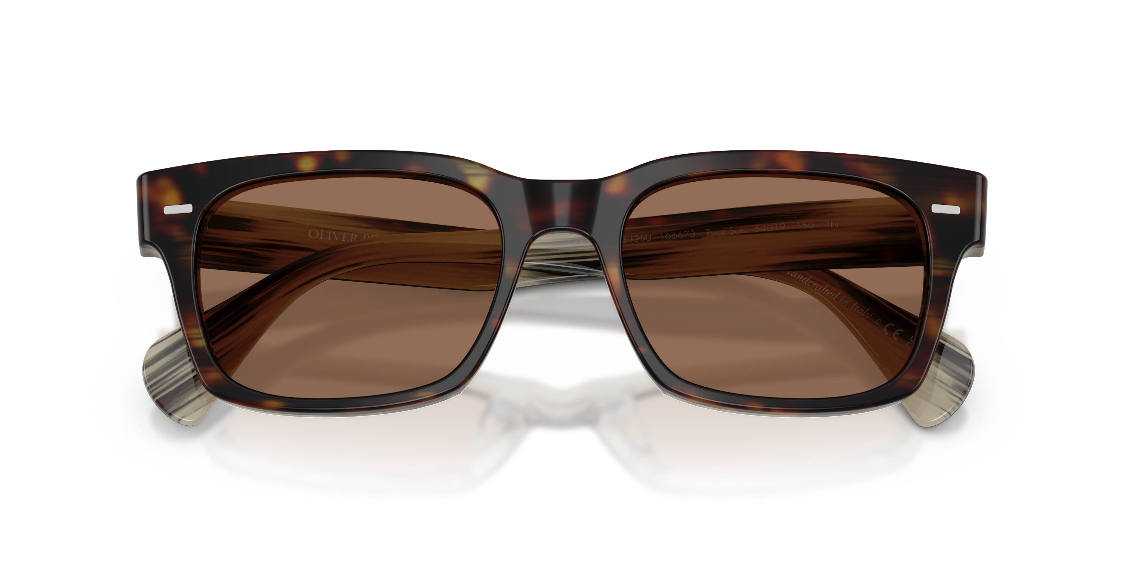 Oliver Peoples Uniseks Oliver Peoples OV5332SU RYCE SUN 166673 Zonnebrillen Acetaat Schildpad Bruin Kwadraat Normaa