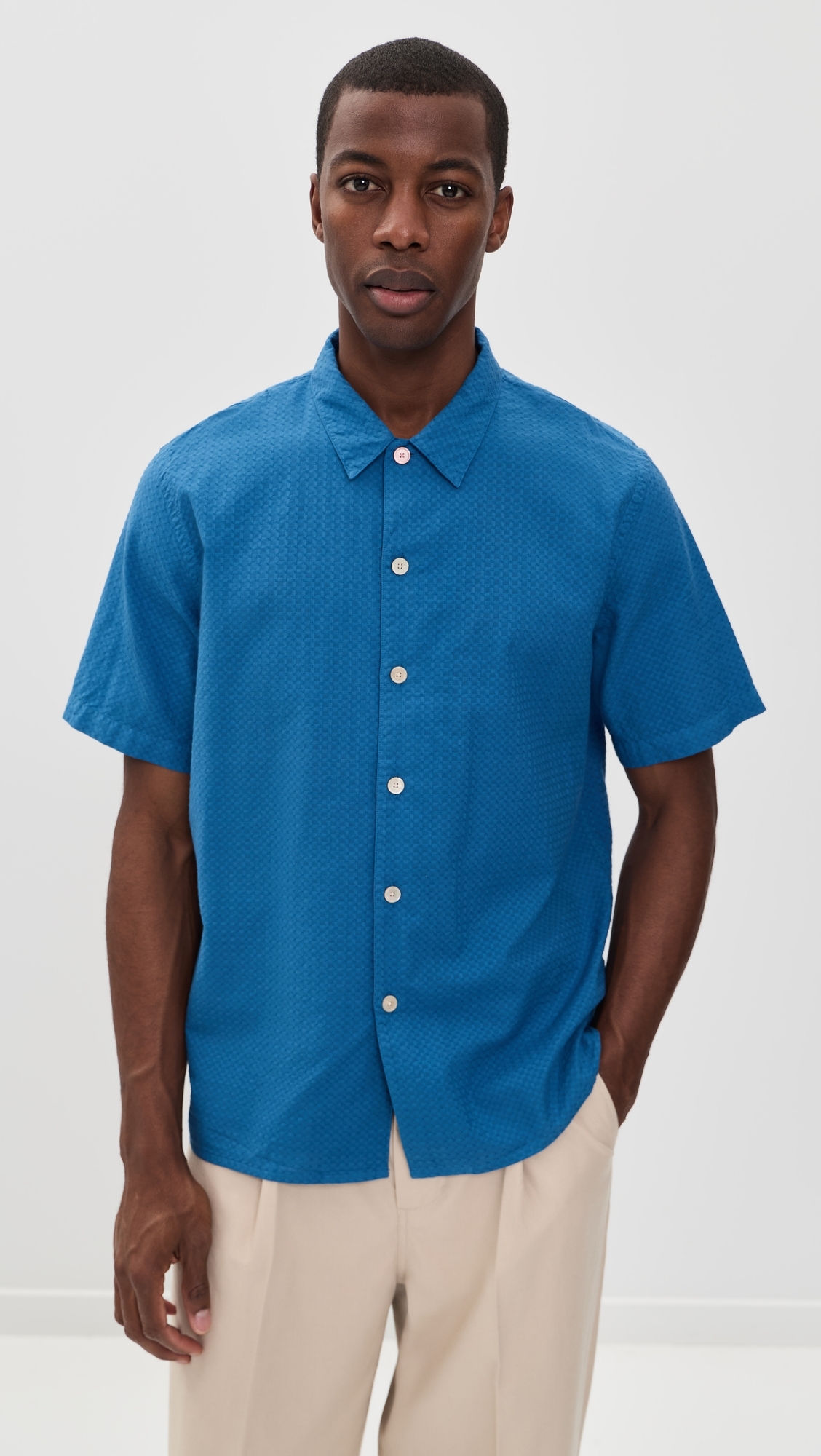 Mens Casual Fit Shirt Cobalt Blue