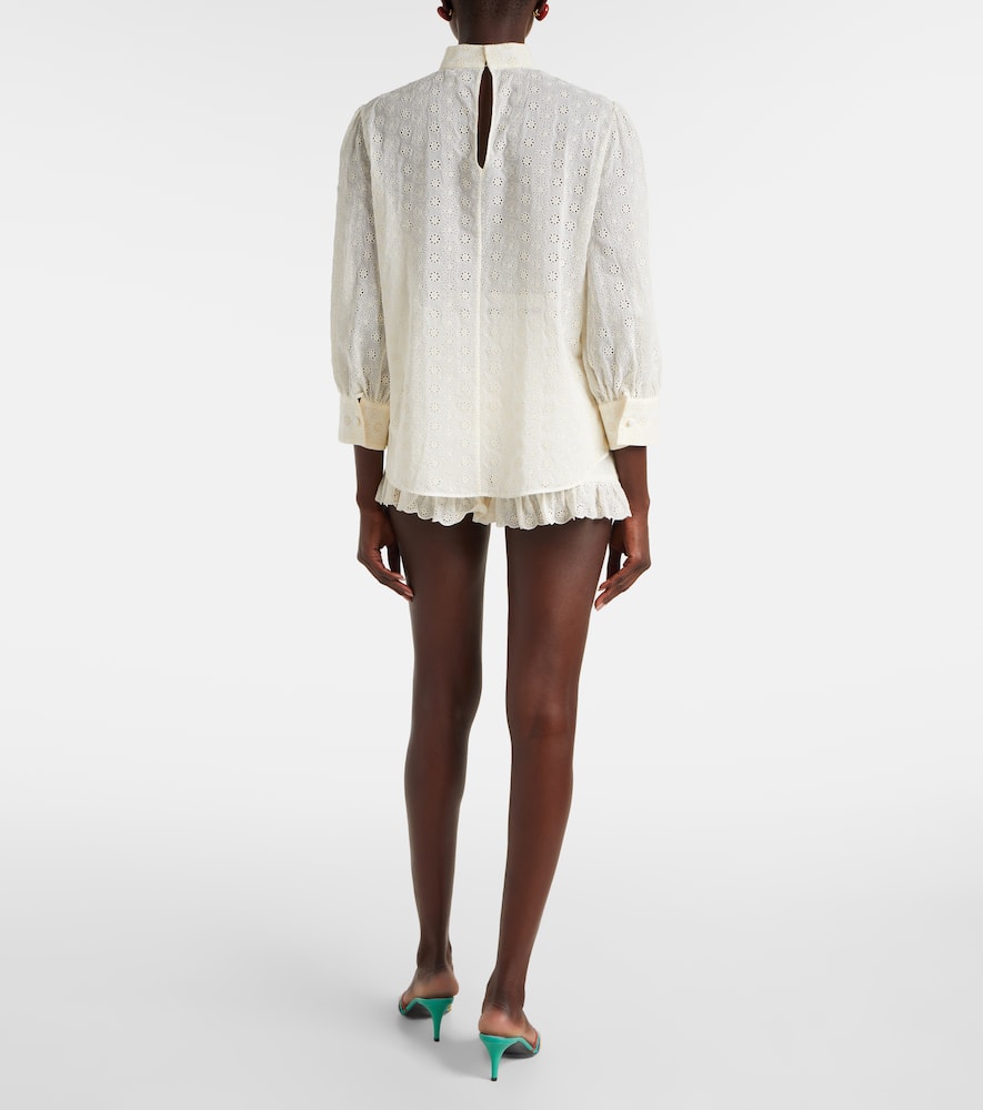 Mossi bow-detail cotton top
