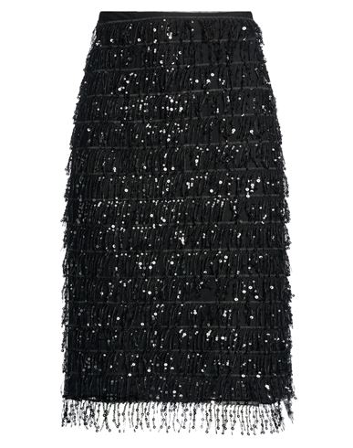Woman Midi skirt Black Size 8 Polyester, Silk
