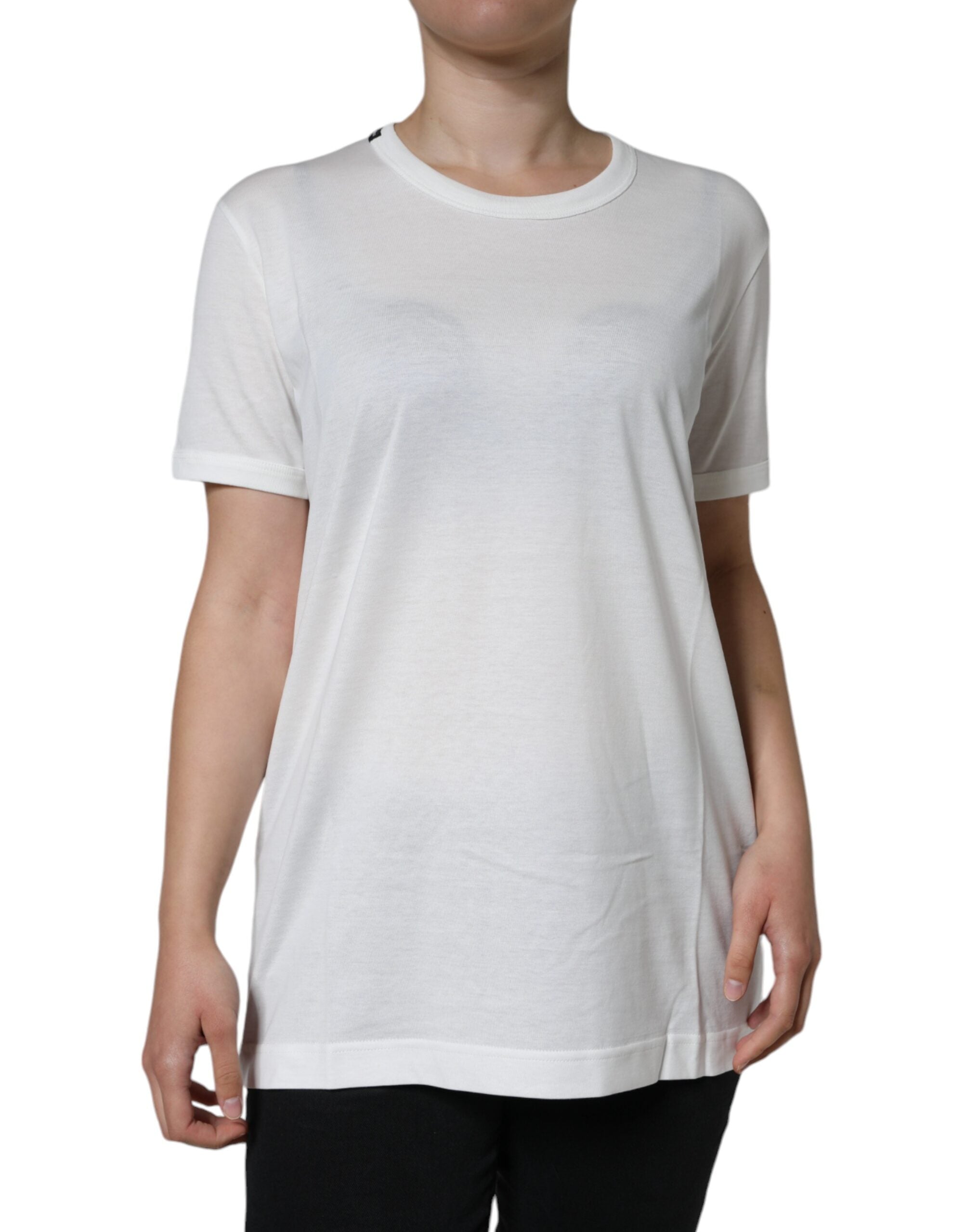 Crew Neck Cotton T-Shirt — White