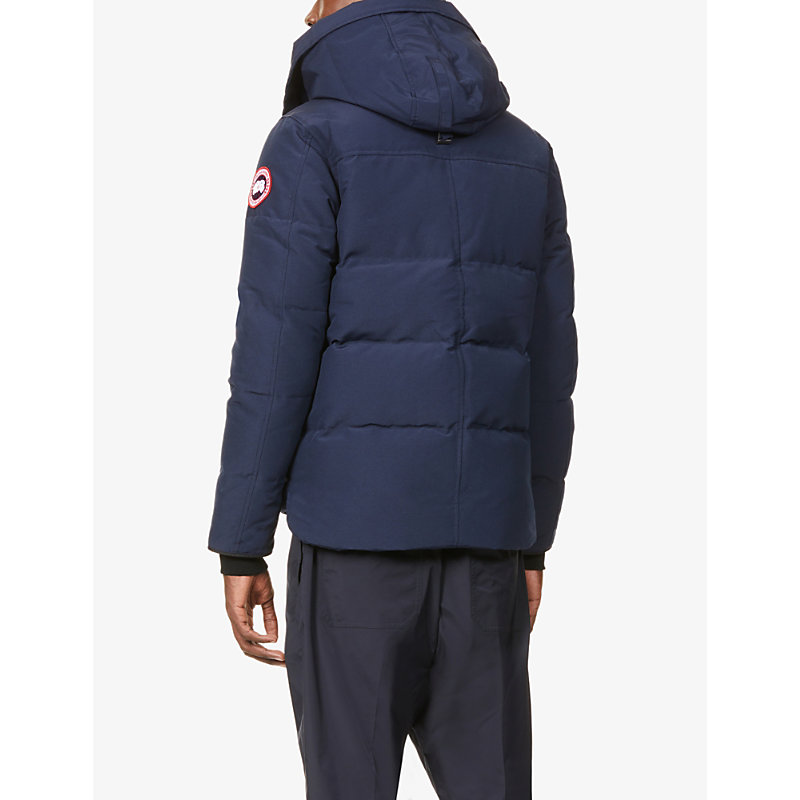Mens Atlantic Navy Macmillan Funnel-neck Twill-down Parka Jacket