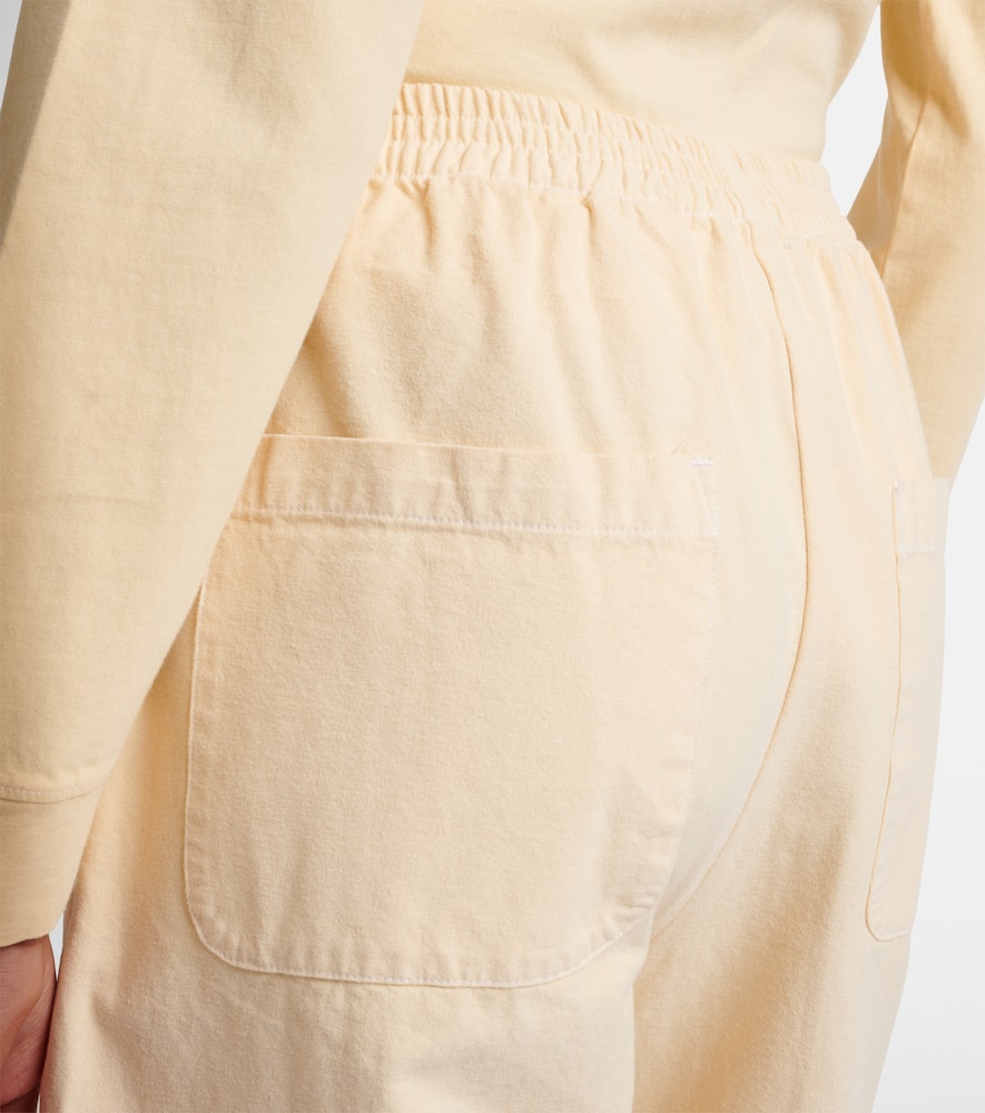 Chloe cotton barrel-leg pants