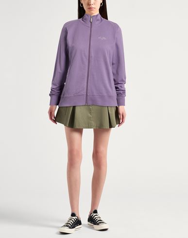 Woman Sweatshirt Lilac Size M Cotton