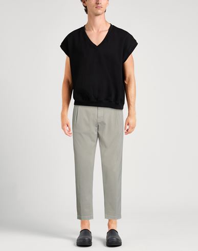 Man Pants Light grey Size 35 Cotton, Elastane
