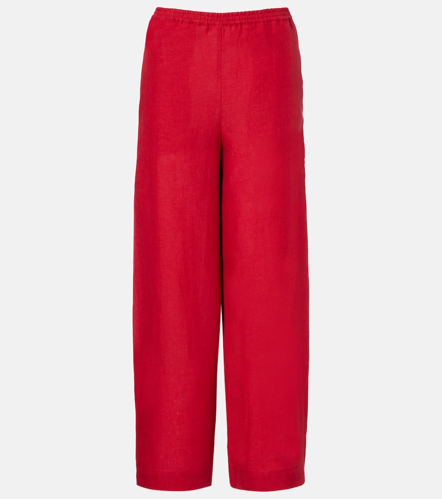 Select linen wide-leg pants