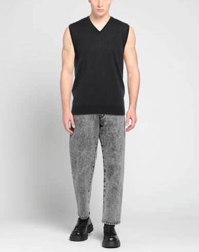 Man Sweater Charcoal Size 44 Merino Wool