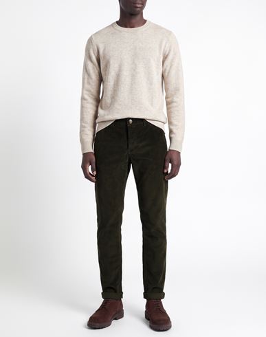 Man Pants Dark green Size 36 Cotton, Modal, Elastane