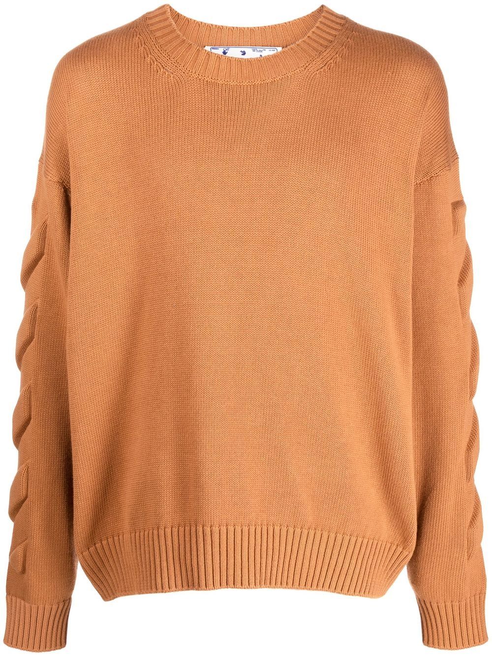 3D Diag crewneck jumper - Orange