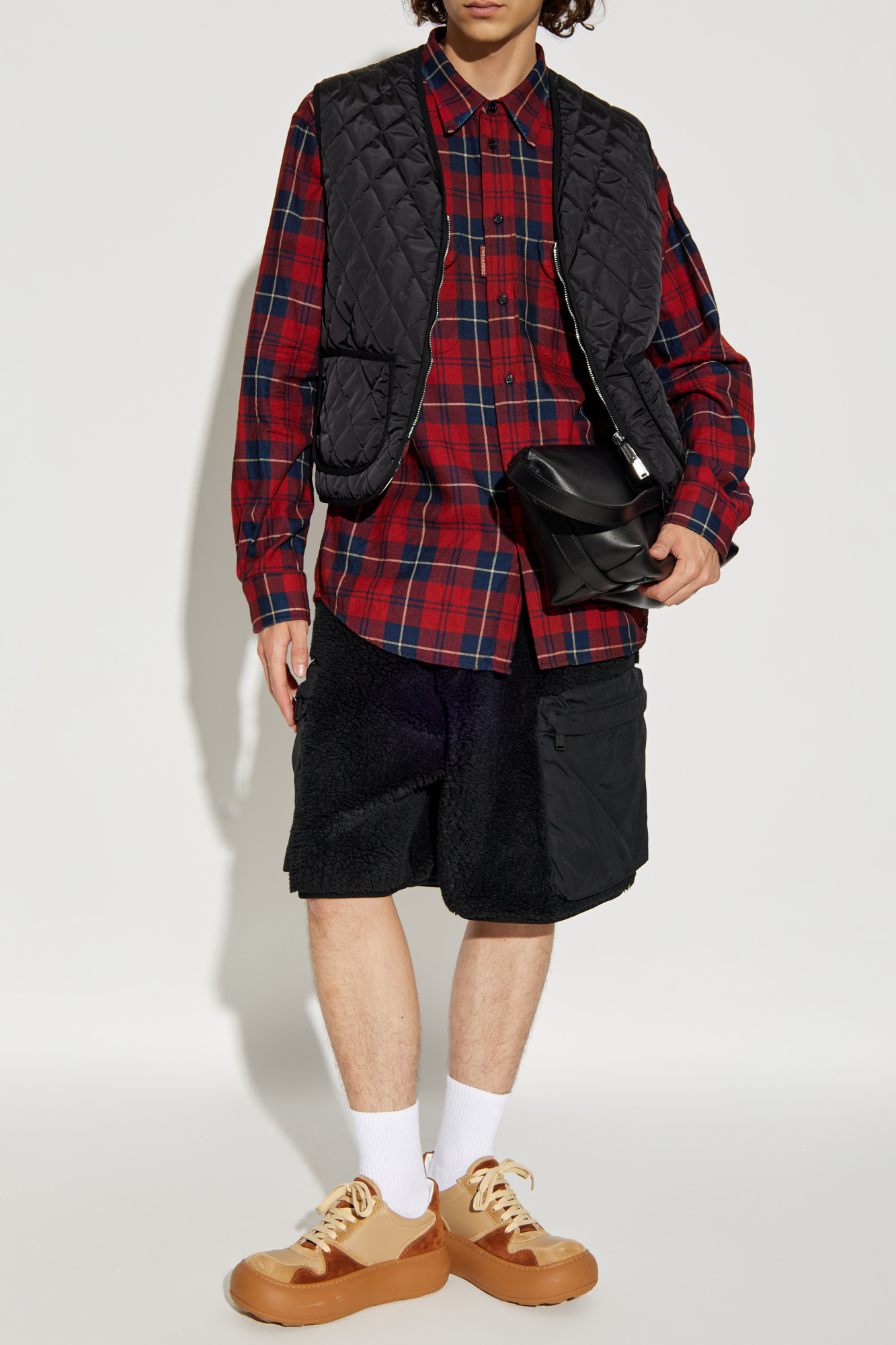 Checked Shirt, Men's, Red