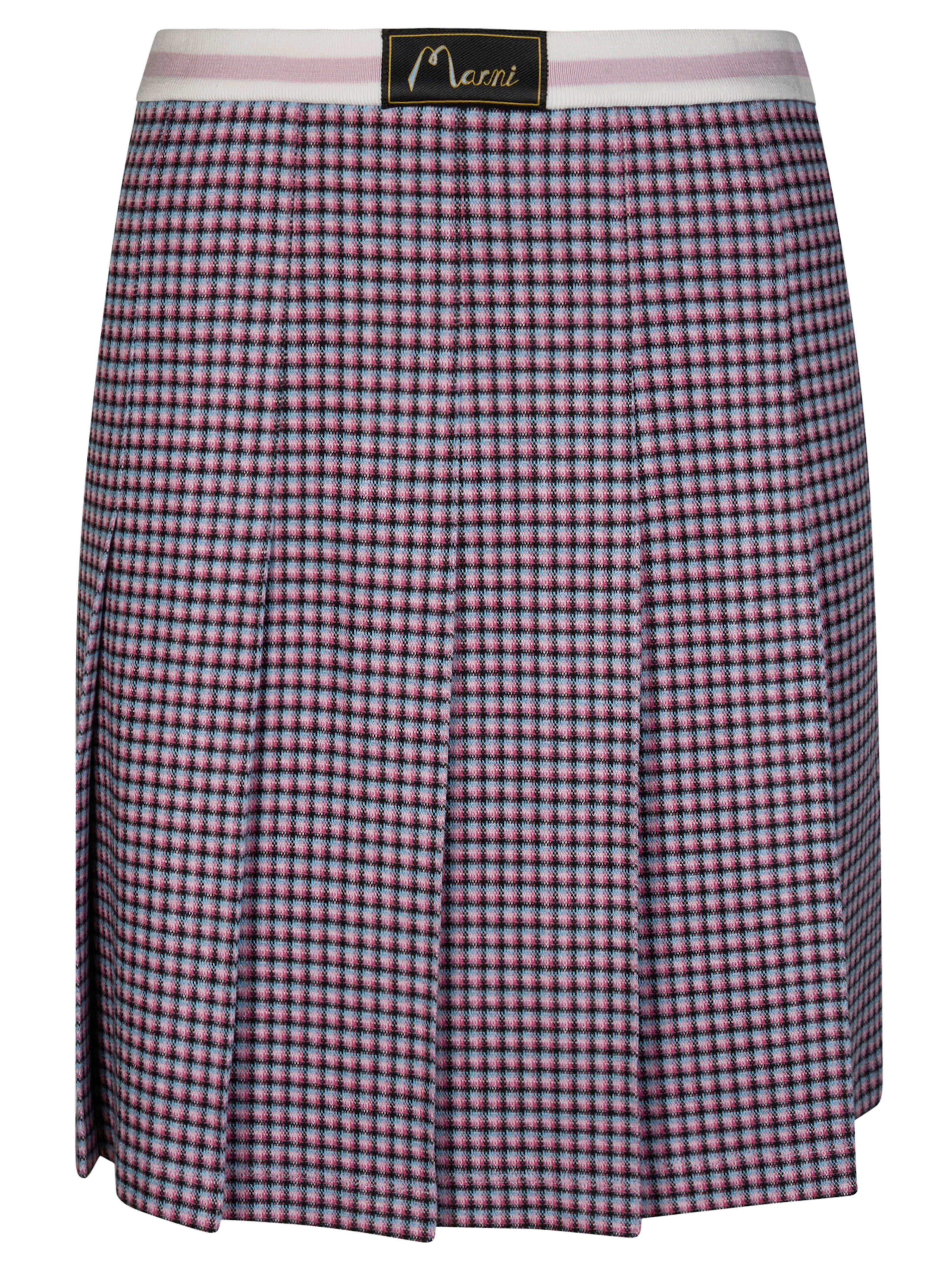 Midi Plisse Jacquard Skirt