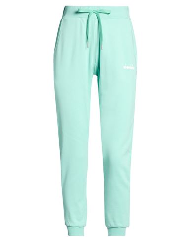 Woman Pants Light green Size M Cotton