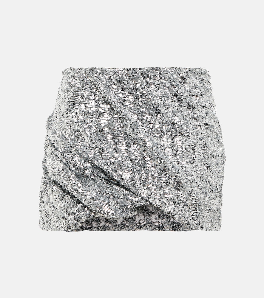 The Attico Sequined mini skirt