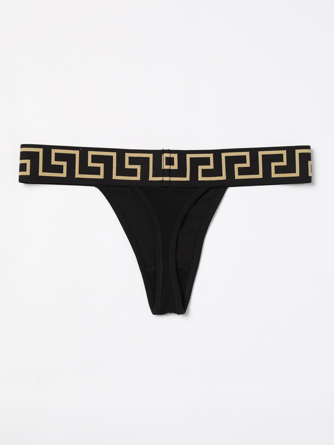 Greca Border thong - Black